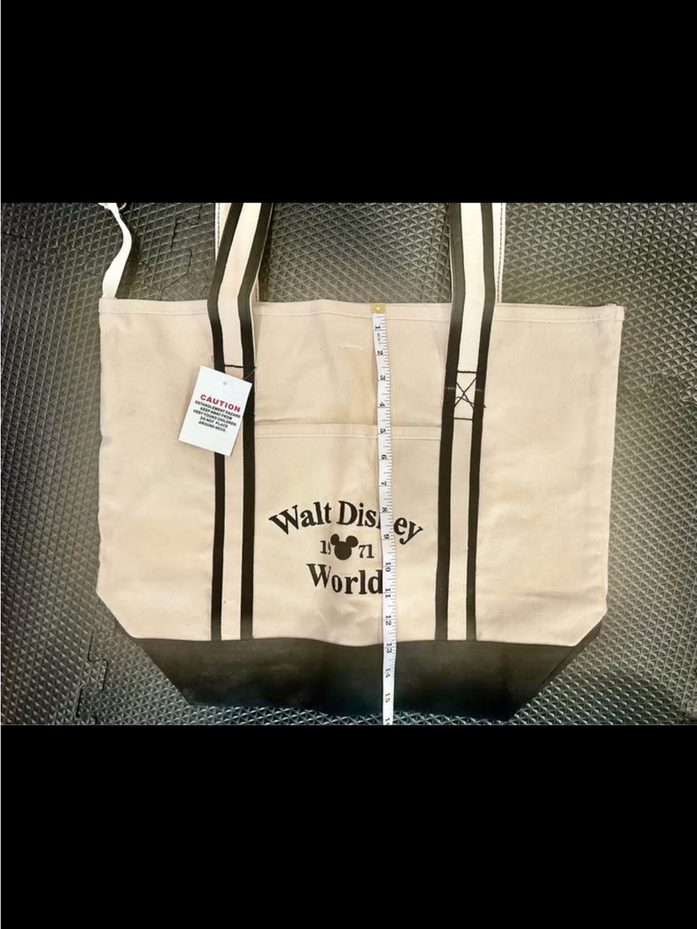 Disney Canvas Tote Bag - Cream & Black - Picture 4 of 6